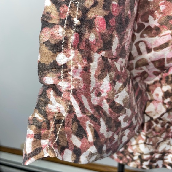 NWT CHICO'S Bernita Animal Pattern Caliente Coral Open Jacket - Picture 12 of 13